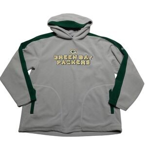 Green Bay Packers Hoodie Mens XL Gray NFL Football Fleece Pullover Reebok